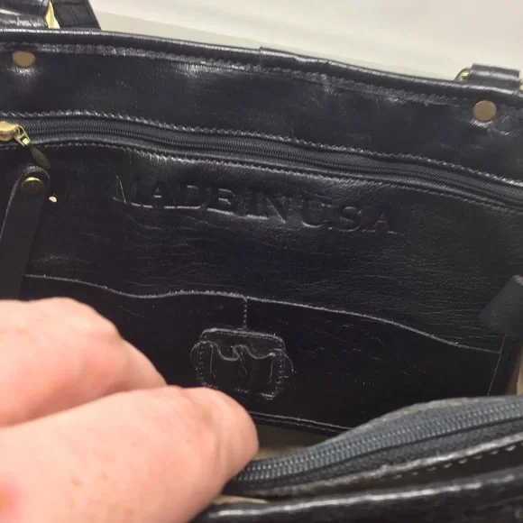 Vintage Black Brahmin Classic Tote - Picture 11 of 16